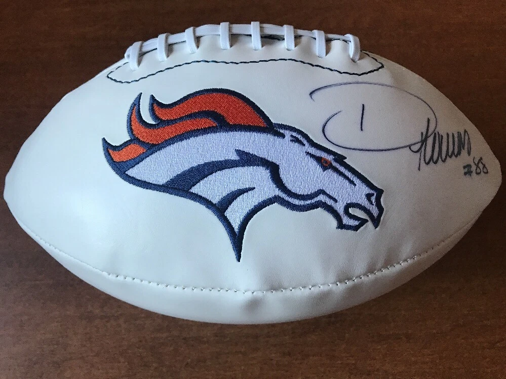 Demaryius Thomas Autographed Full Size Denver Broncos Logo Football JSA COA
