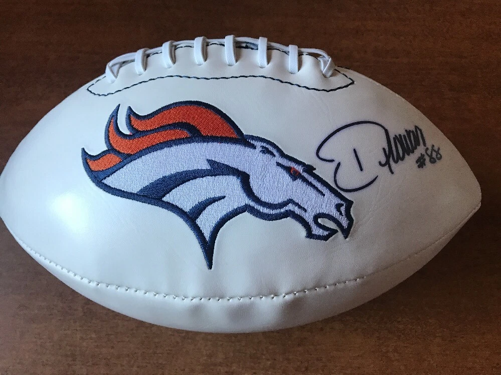 Demaryius Thomas Autographed Full Size Denver Broncos Logo Football JSA COA

