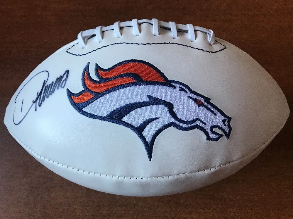 Demaryius Thomas Autographed Full Size Denver Broncos Logo Football JSA COA
