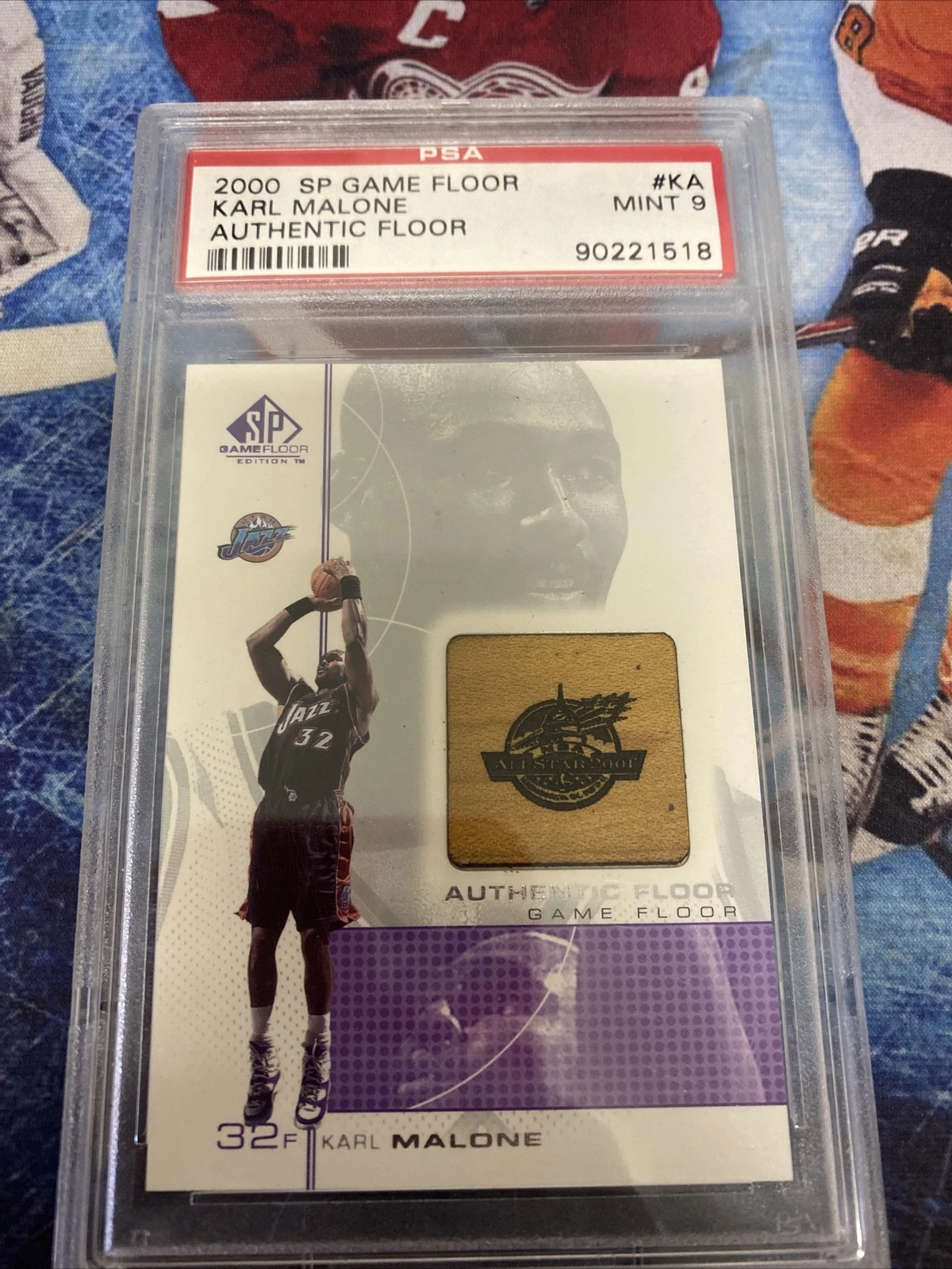 2000-21 Upper Deck UD SP Game Floor KARL MALONE HOF All-Star GU Floor PSA 9
