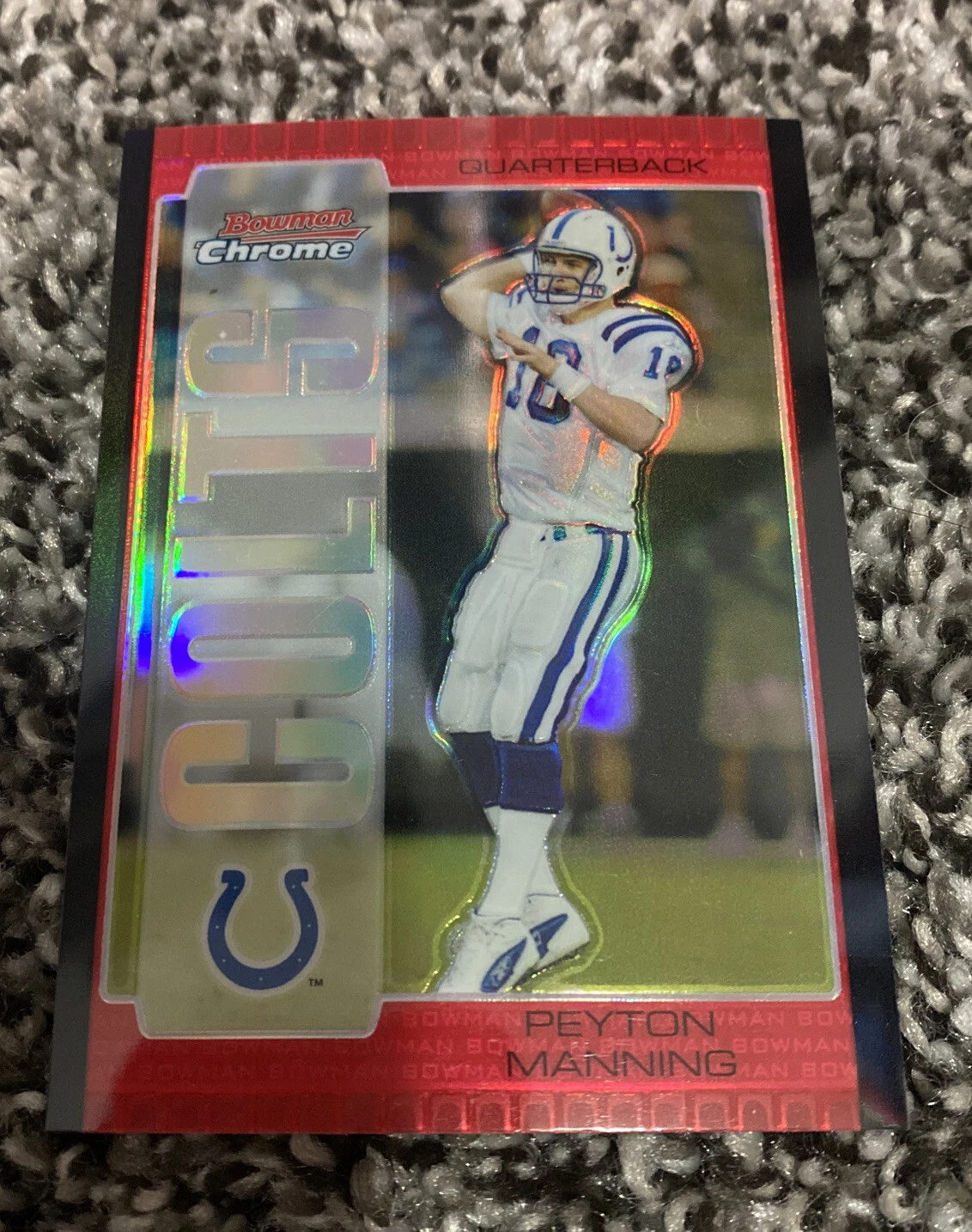 2005 Bowman Chrome Red Refractor #1 Peyton Manning Indianapolis Colts
