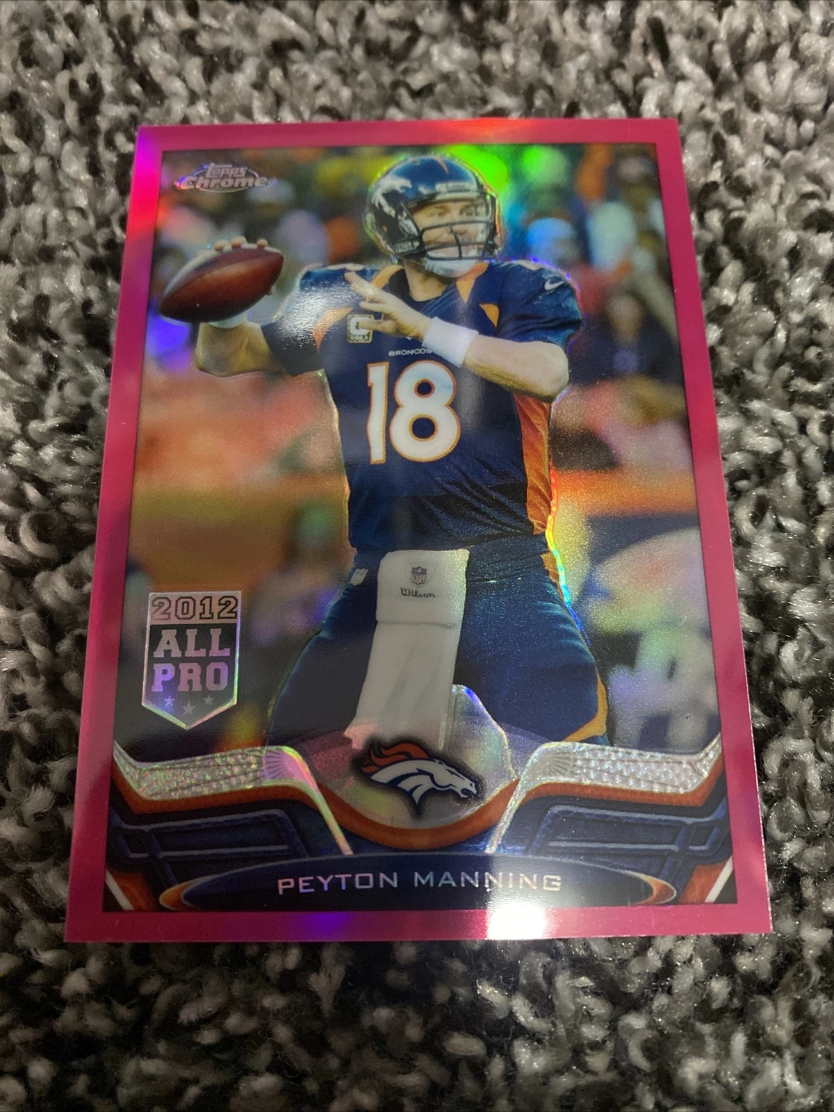 PEYTON MANNING 2013 TOPPS CHROME 2012 ALL PRO PINK REFRACTOR #D 121/399
