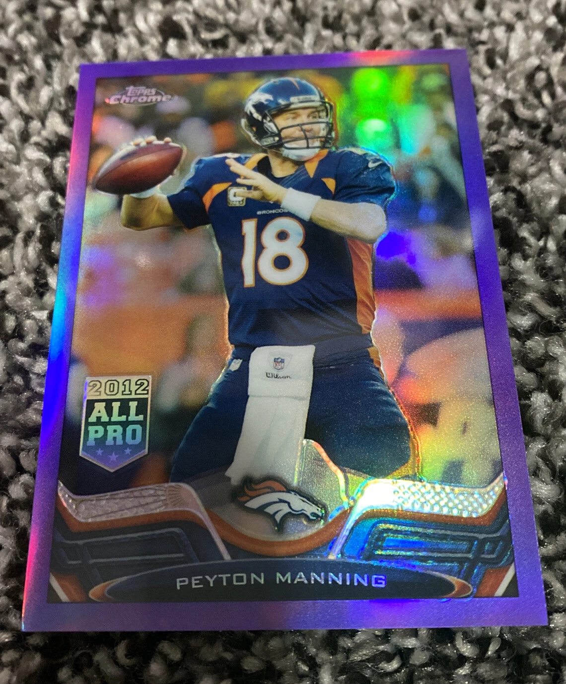 2013 Topps Chrome Peyton Manning #1 Purple Refractor /499
