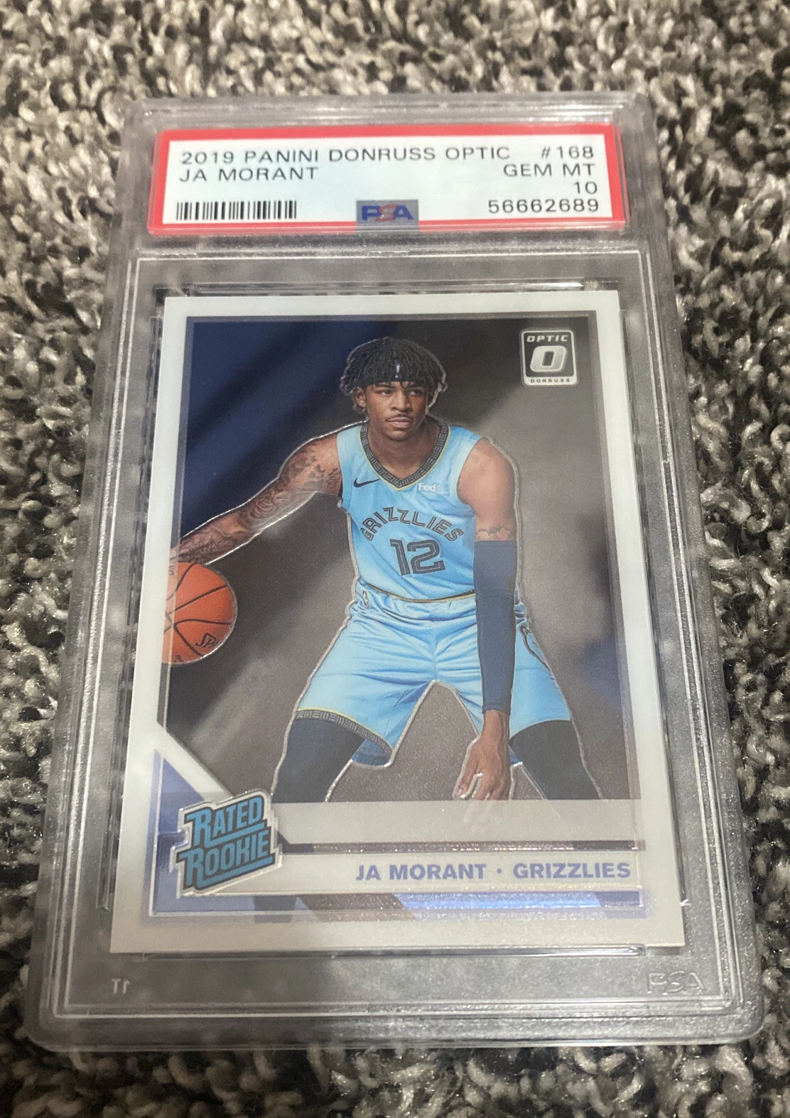 2019 JA MORANT PANINI DONRUSS OPTIC RC ROOKIE #168 PSA 10 GRIZZLIES
