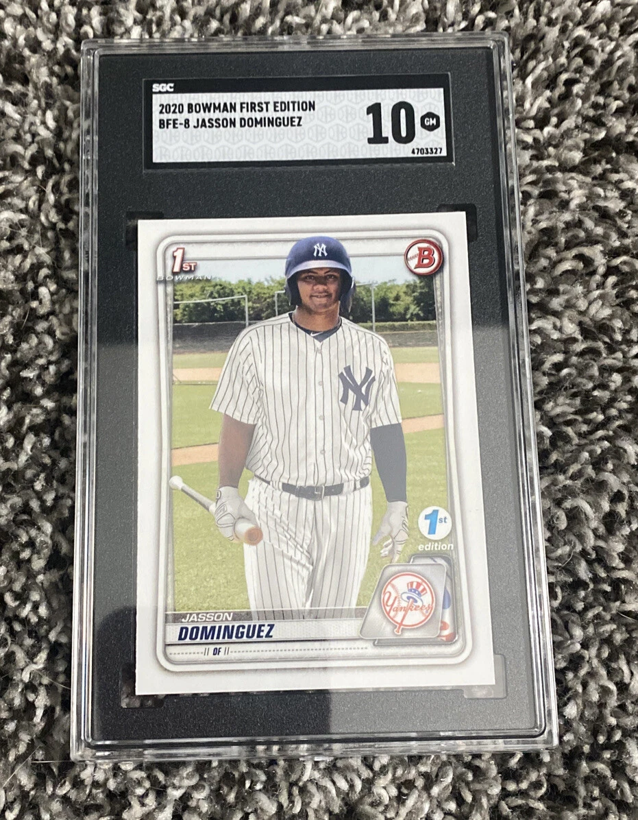 SGC 10 JASSON DOMINGUEZ 2020 Bowman 1st Edition Yankees Rookie Card RC GEM MINT
