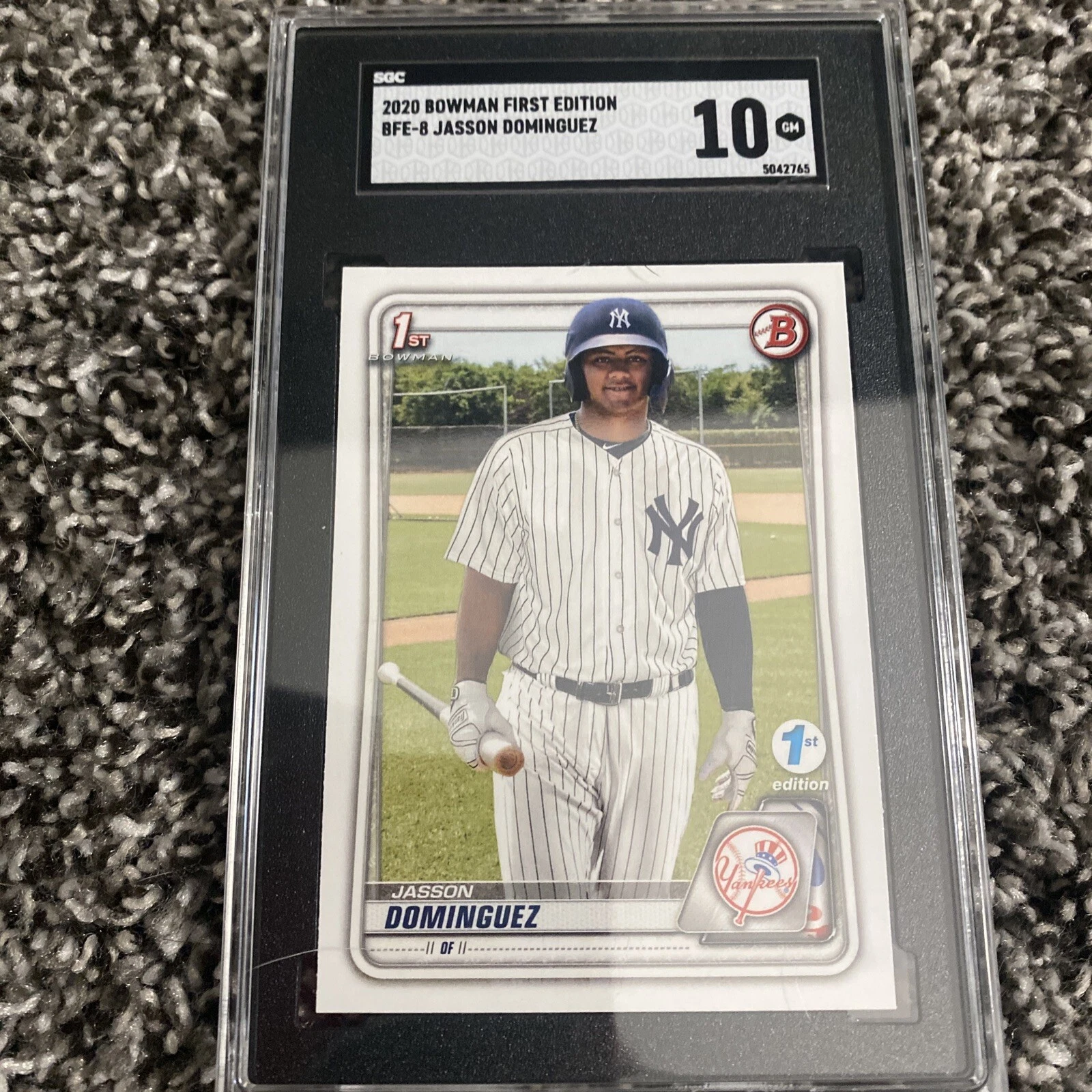 SGC 10 JASSON DOMINGUEZ 2020 Bowman 1st Edition Yankees Rookie Card RC GEM MINT
