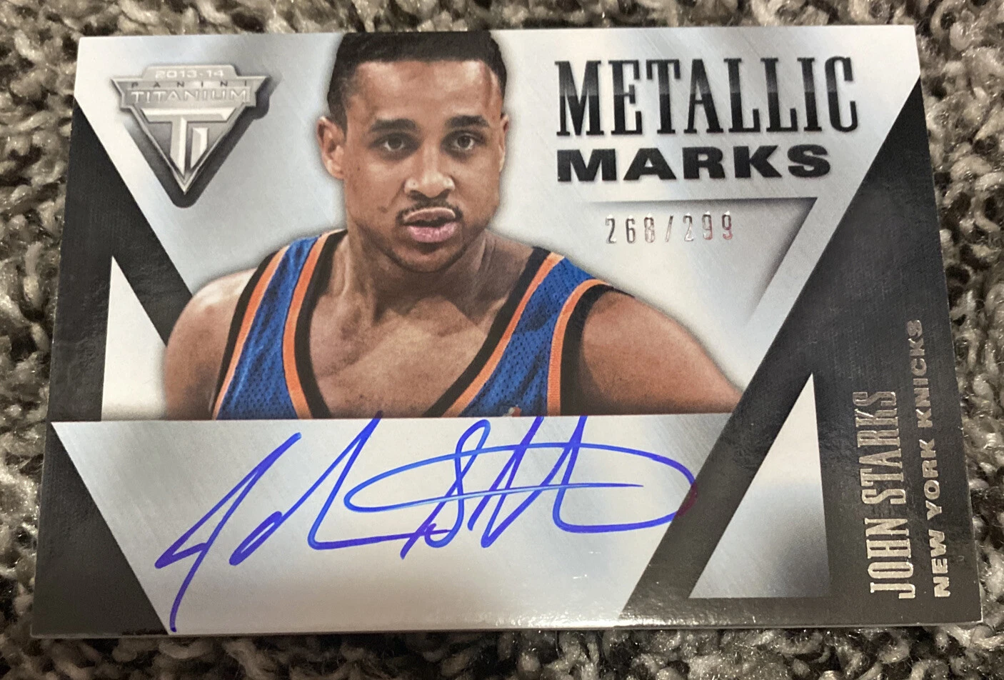 2013-14 Panini Titanium Metallic Marks Auto /299 John Starks #22 Auto
