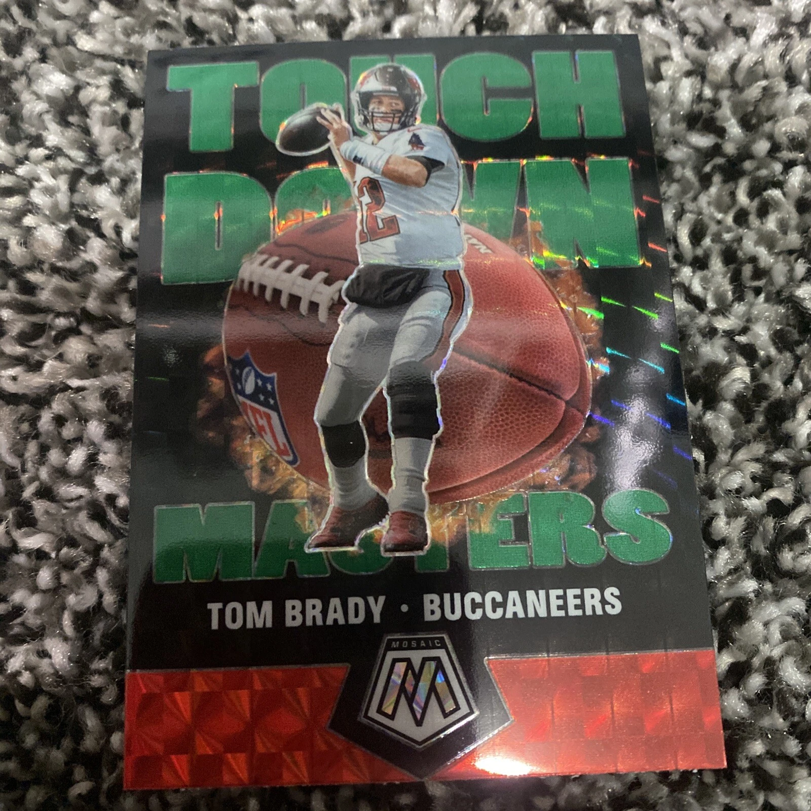 2020 Mosaic Tom Brady Green Mosaic Touchdown Masters Tampa Bay Buccaneers
