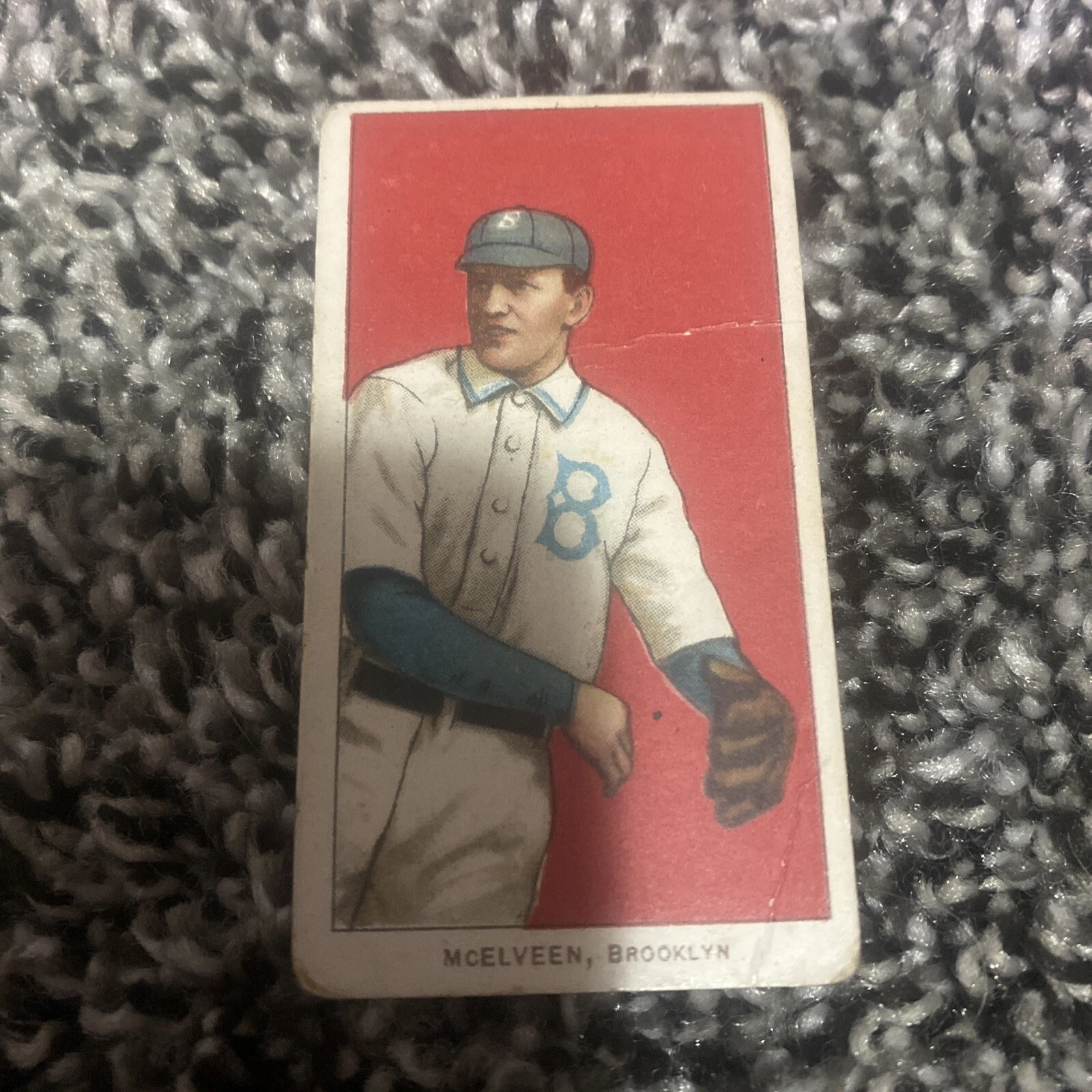 1909-11 T206 Pryor McElveen Brooklyn Sweet Caporal 350 Creases
