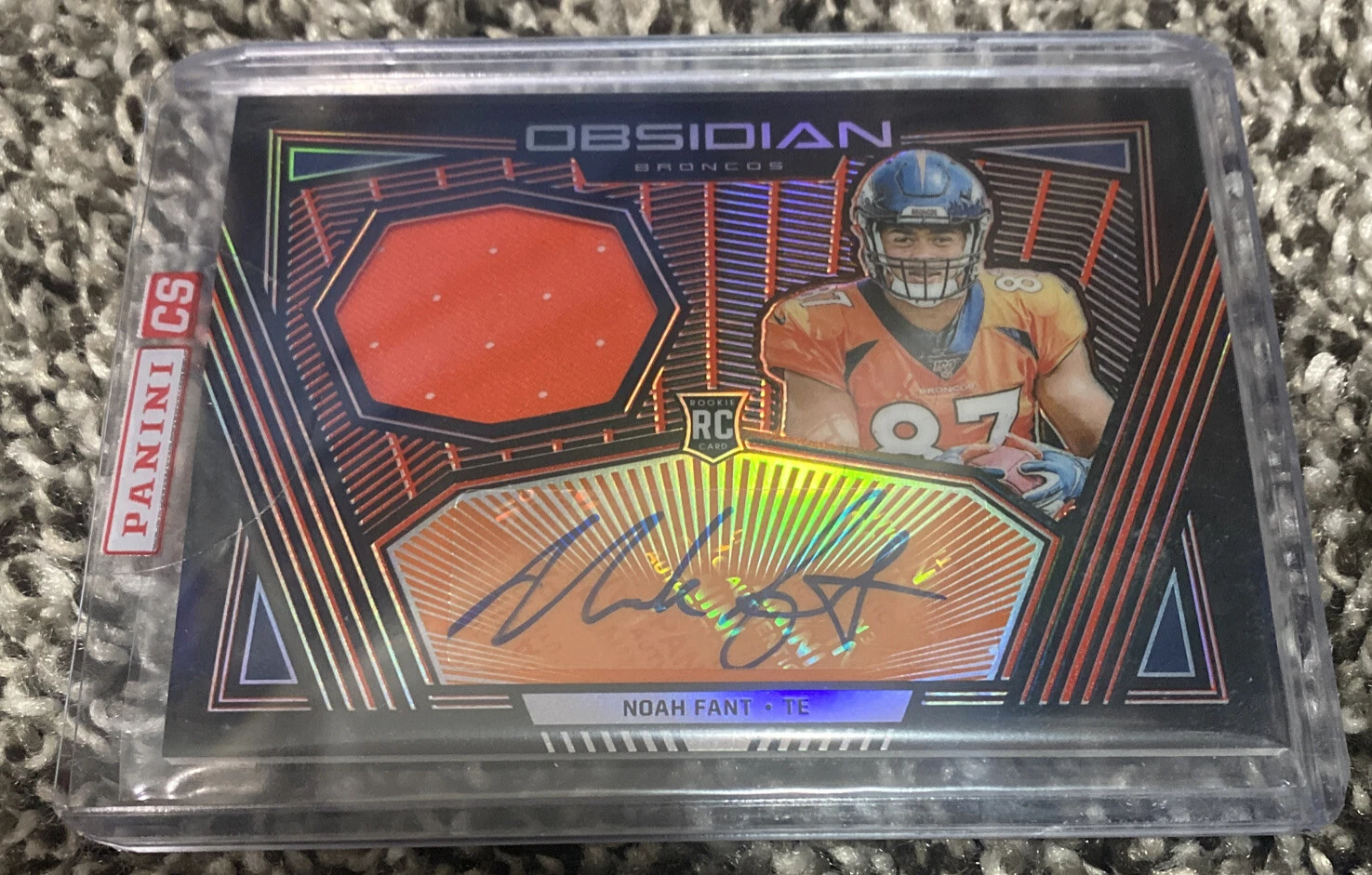 2019 Obsidian Noah Fant Electric Etch Orange Jersey Auto RC /75 #RJA-NFA SP SSP
