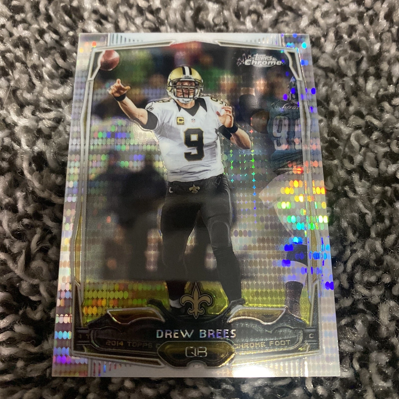 2014 Topps Chrome Mini Pulsar Refractor /102 Drew Brees #17
