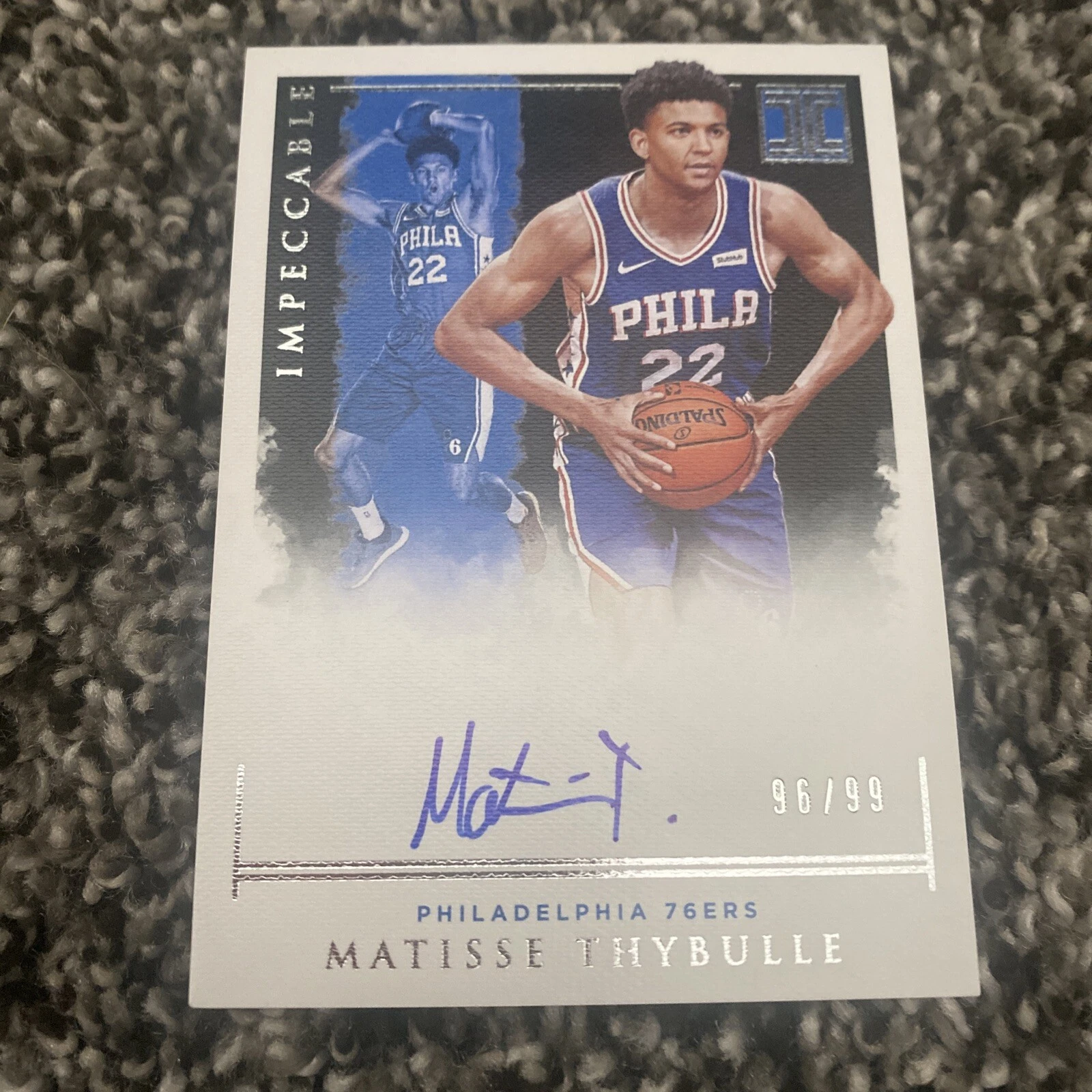 2019-20 Panini Impeccable IR-MTH Matisse Thybulle Auto Rookie RC GOLD 96/99

