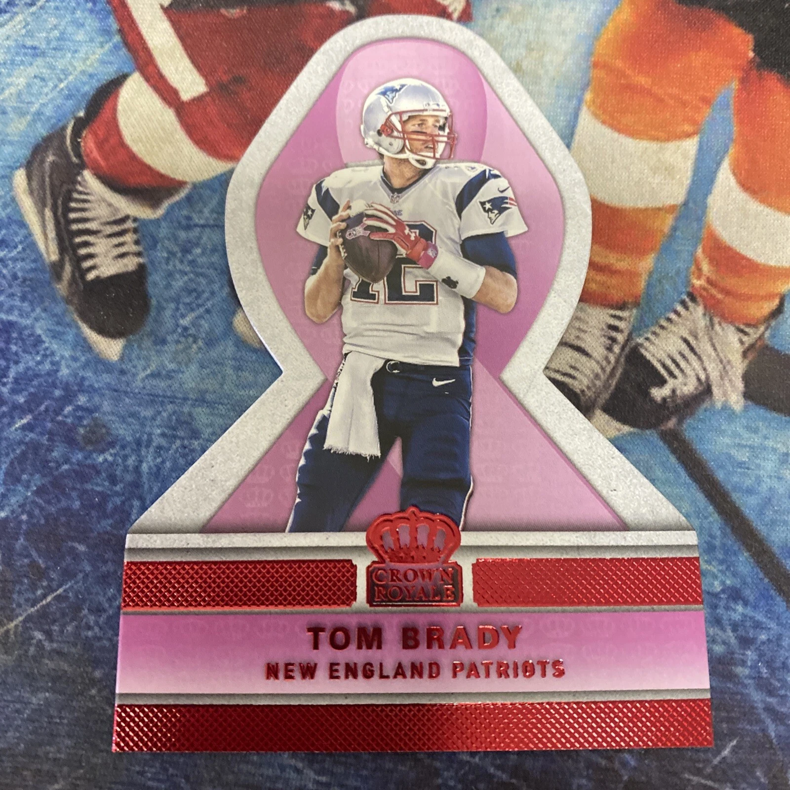 TOM BRADY DIE CUT BREAST CANCER CROWN ROYALE 