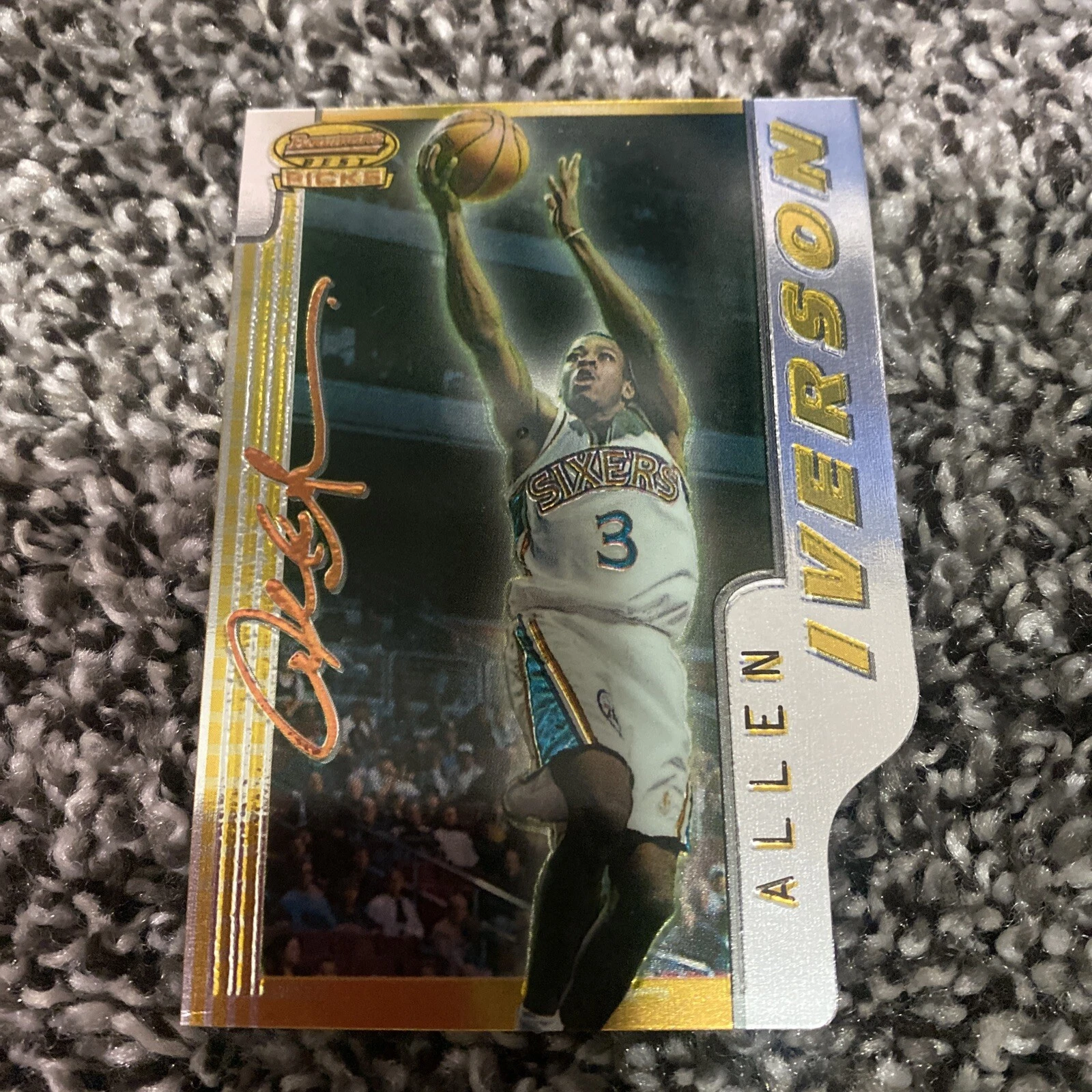 ALLEN IVERSON 1996-97 BOWMAN'S BEST ROOKIE RC DIE CUT #BP9 PHILADELPHIA 76ERS
