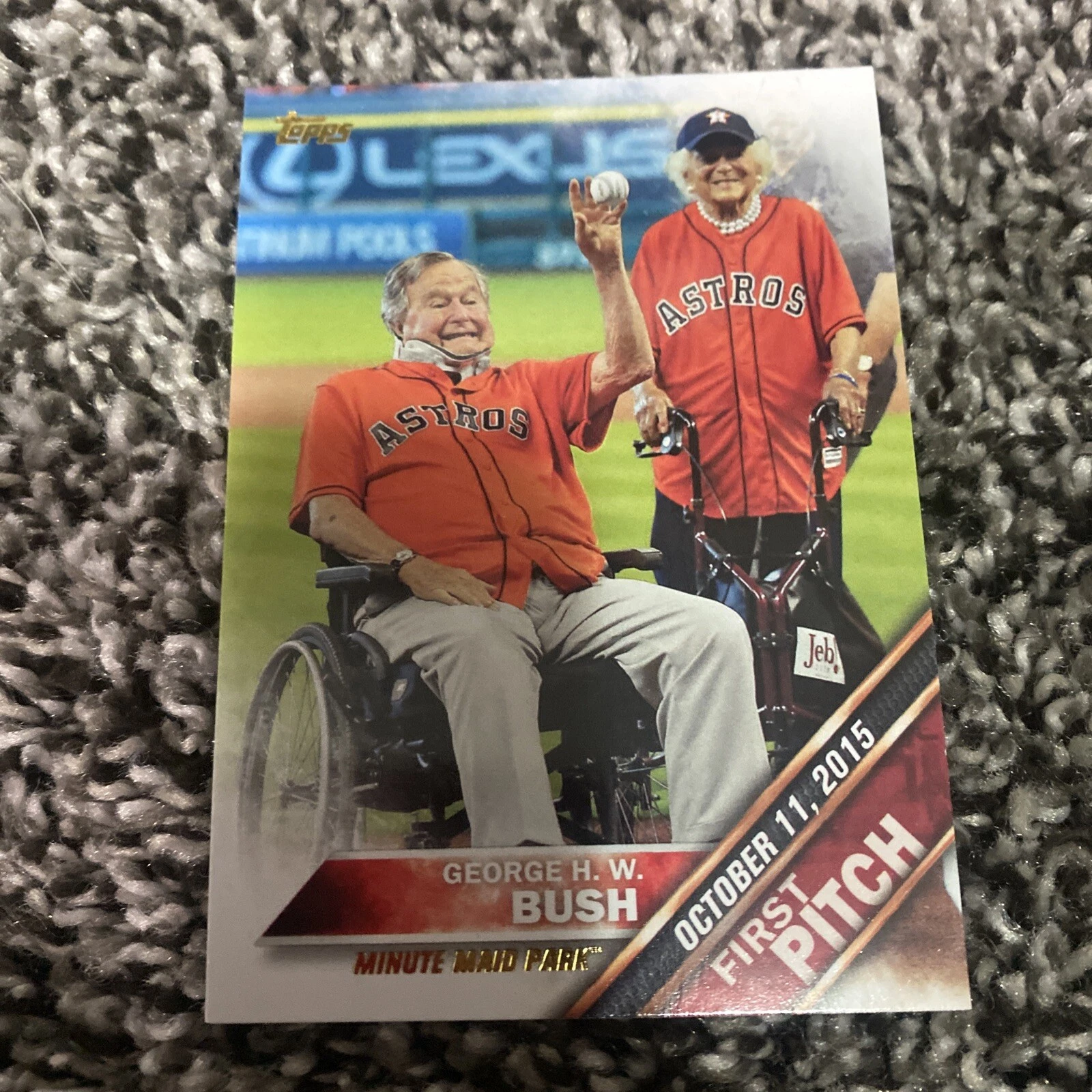 2016 Topps Series 2 George H. W. Bush First Pitch Insert #FP-17
