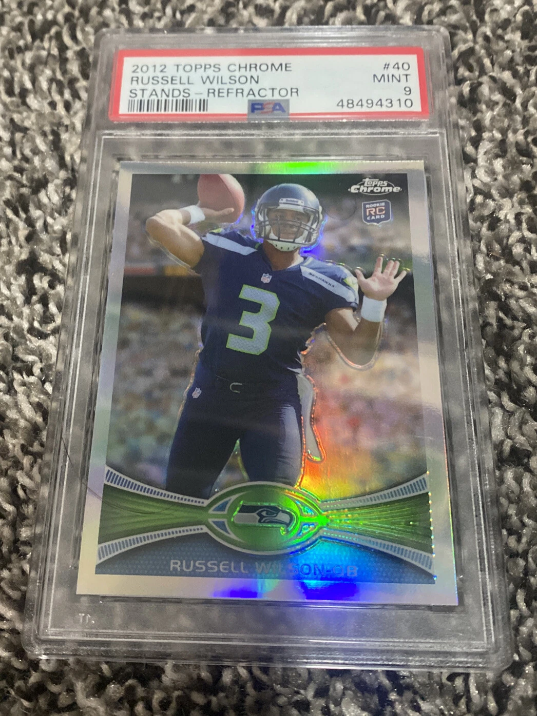 Russell Wilson  2012 Topps Chrome Refractor PSA 9 #40 RC Rookie Seahawks
