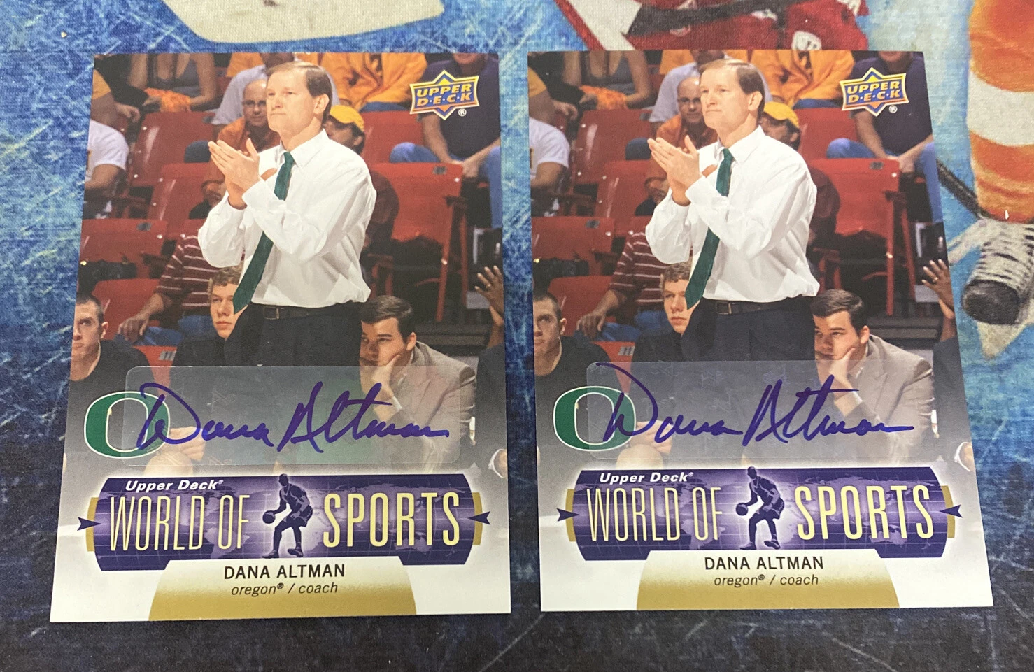 LOT OF (2) 2011 Upper Deck World of Sports Auto Dana Altman #82 Auto
