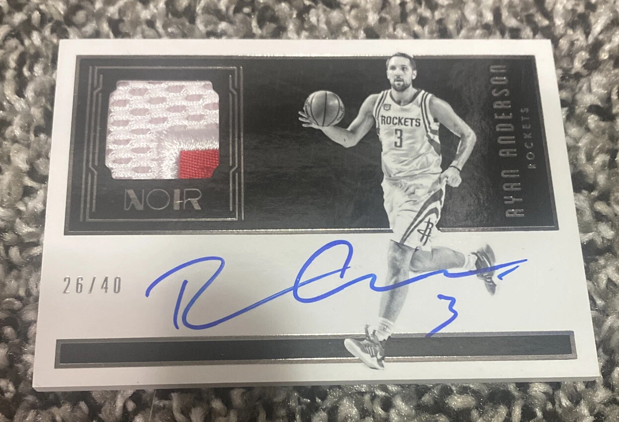 2016-17 Panini Noir RYAN ANDERSON Materials Prime Black & White #26/40 ROCKETS
