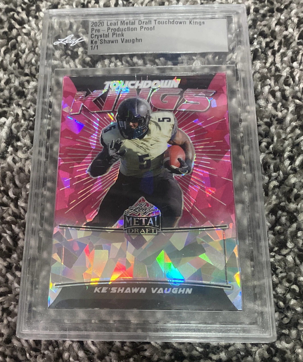 Ke'Shawn Vaughn 2020 Leaf Metal Touchdown Kings Pre-Production Proof 1/1!!!
