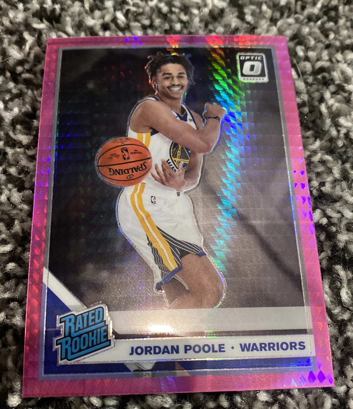 2019-20 Optic Jordan Poole Hyper Pink Prizm Rated Rookie RC #169 WARRIORS
