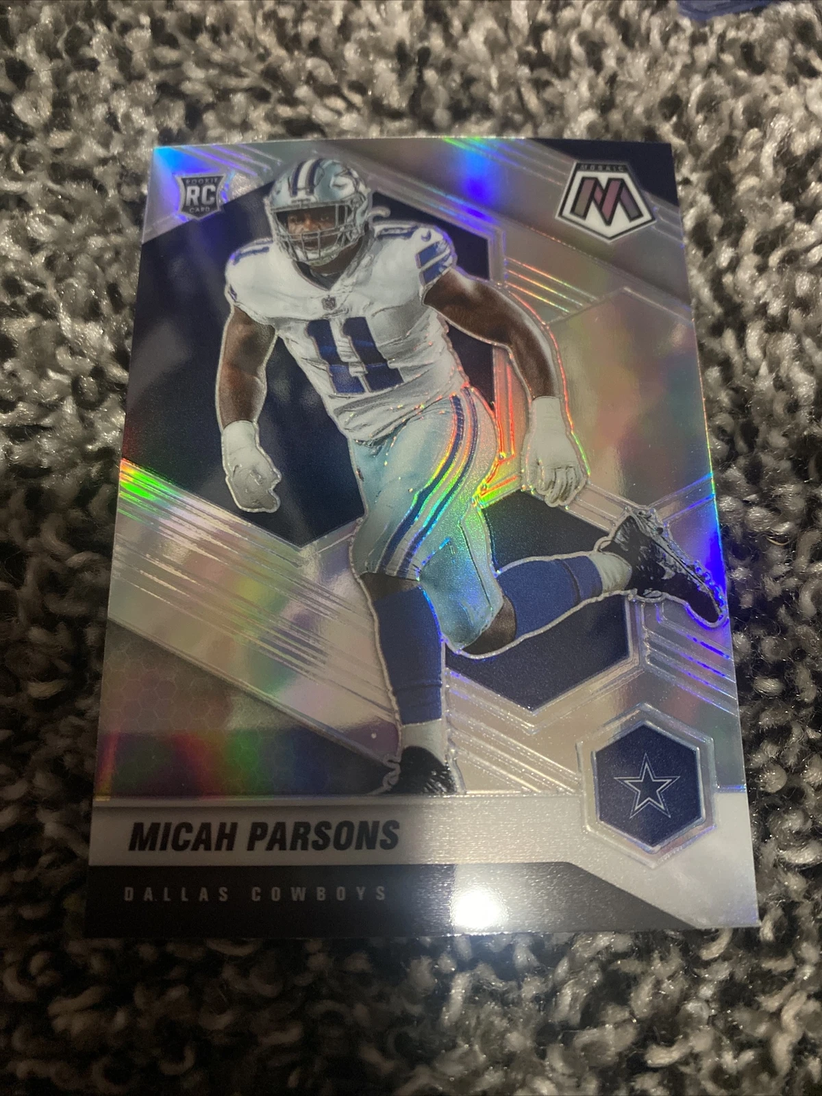 2021 Mosaic Micah Parsons Silver Prizm Rookie Card RC #362 Cowboys S994
