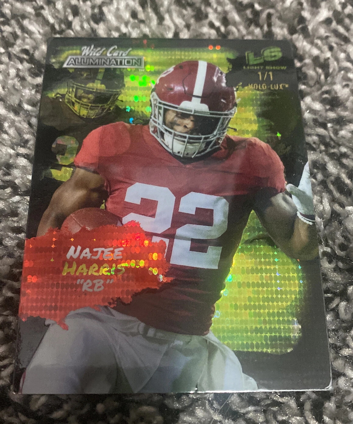 2021 wild card alumination Najee Harris GOLD LIGHT SHOW 1/1 HOLO-LUX
