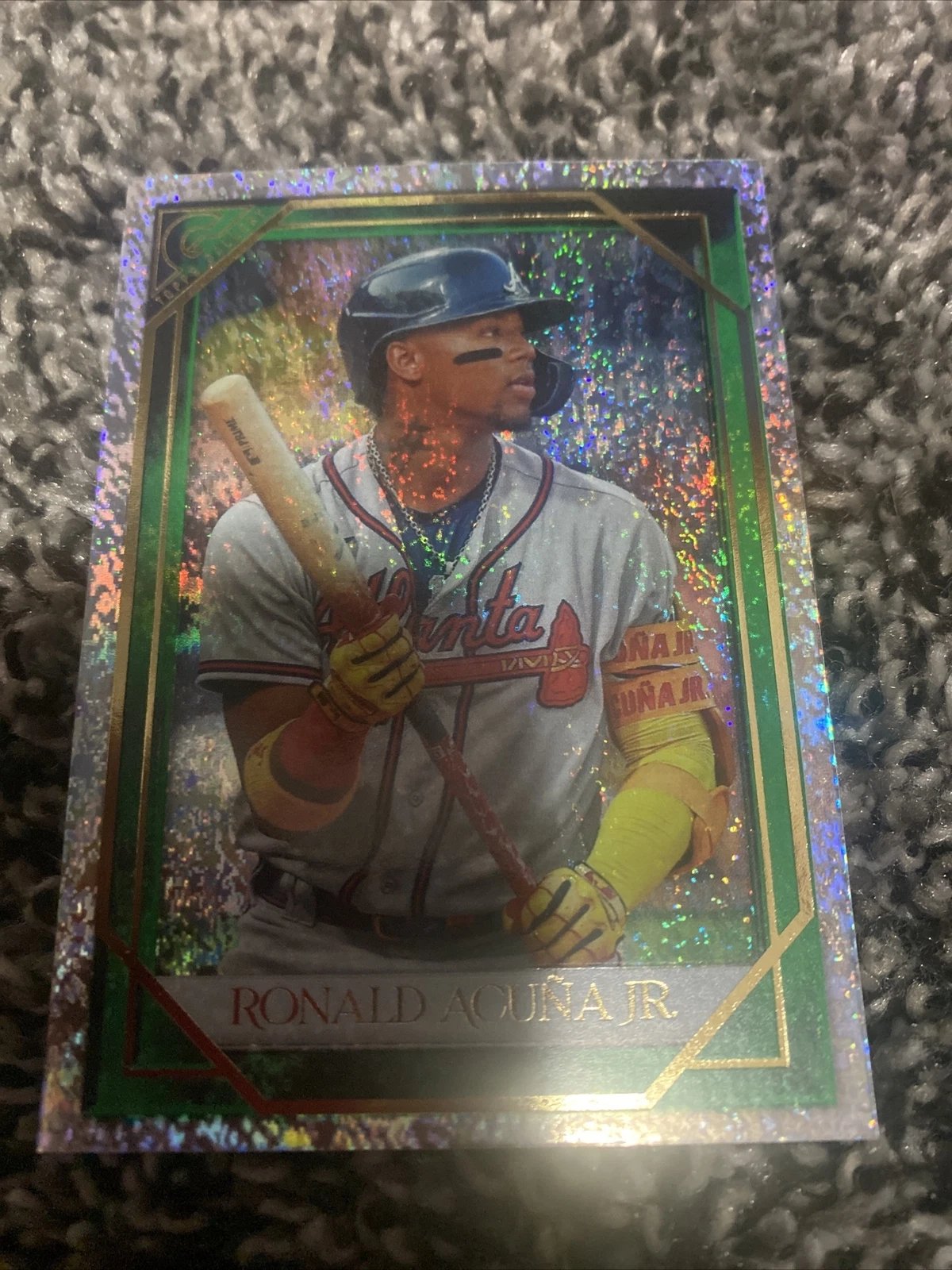 2021 Topps Gallery Ronald Acuna Jr Green Pattern Parallel #78/99 Braves
