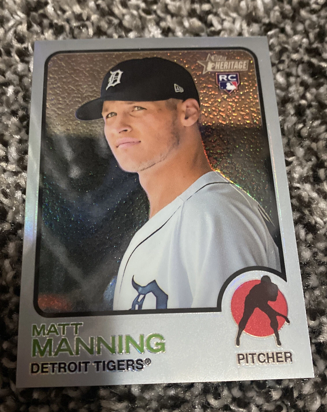 2022 Topps Heritage MATT MANNING Tigers RC Silver Chrome Refractor #/373
