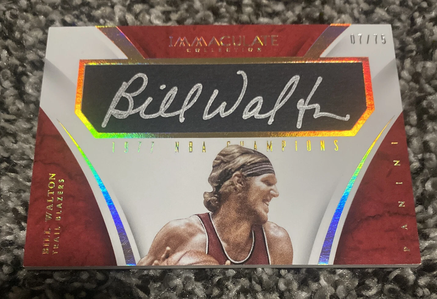2014-15 Immaculate Collection NBA Champions Autographs BILL WALTON /75 HOF’er

