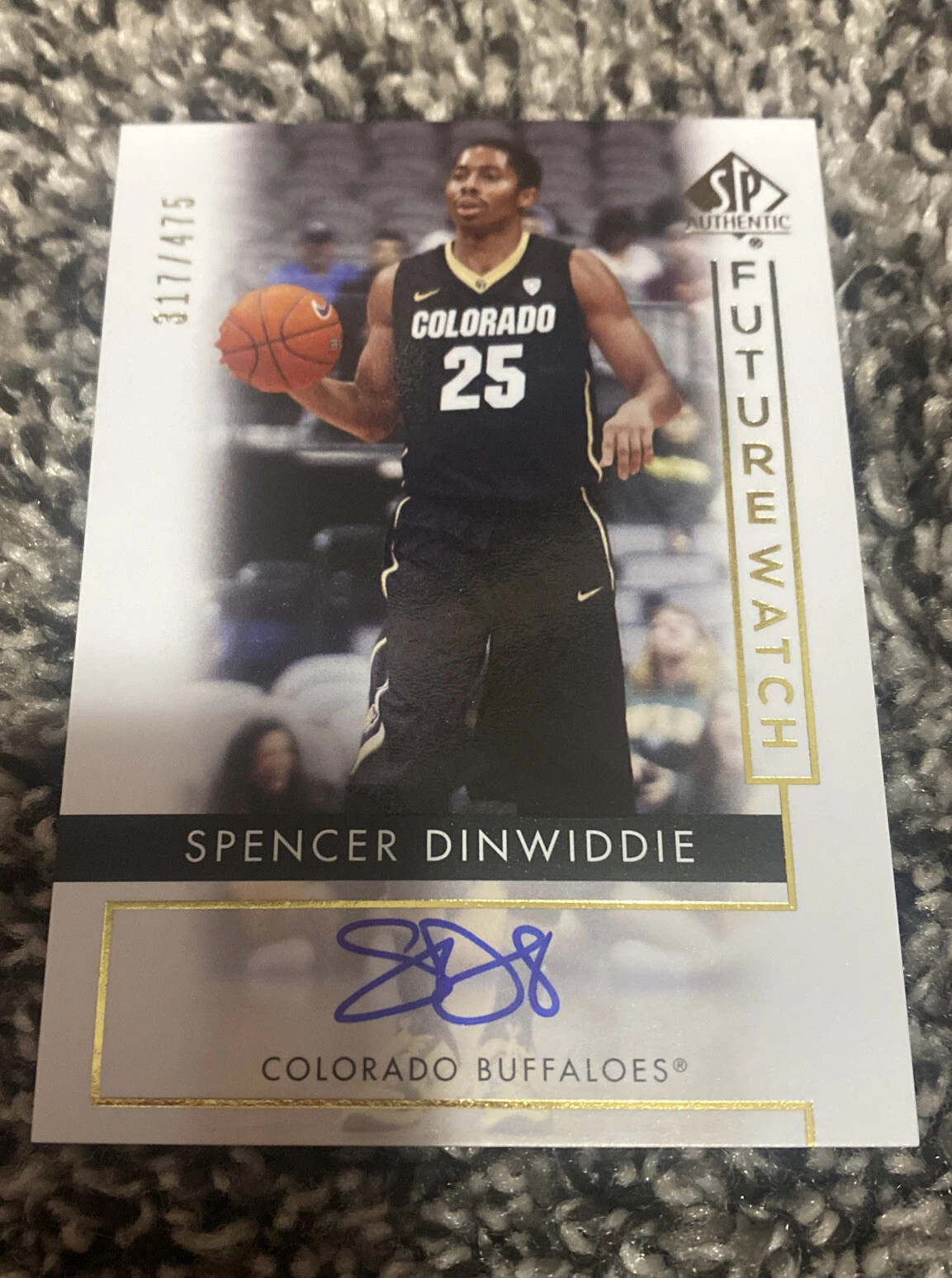 2014-15 Spencer Dinwiddie SP Authentic Future Watch Auto RC 214/475 A2785
