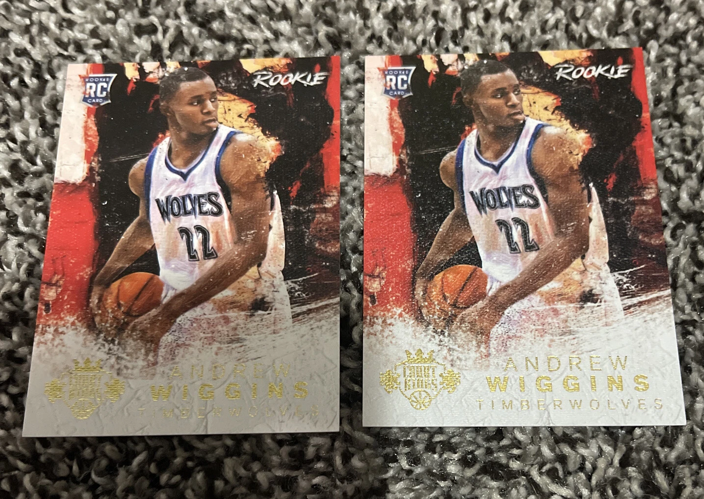 LOT OF (2) Andrew Wiggins 2014-15 Panini Court Kings RC Level II /225
