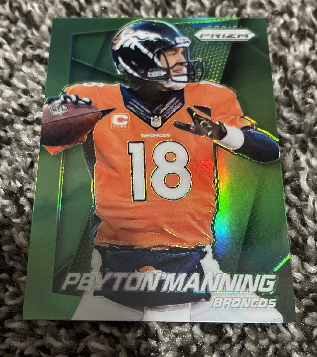 2014 Panini Prizm Peyton Manning Broncos #58 GREEN Refractor
