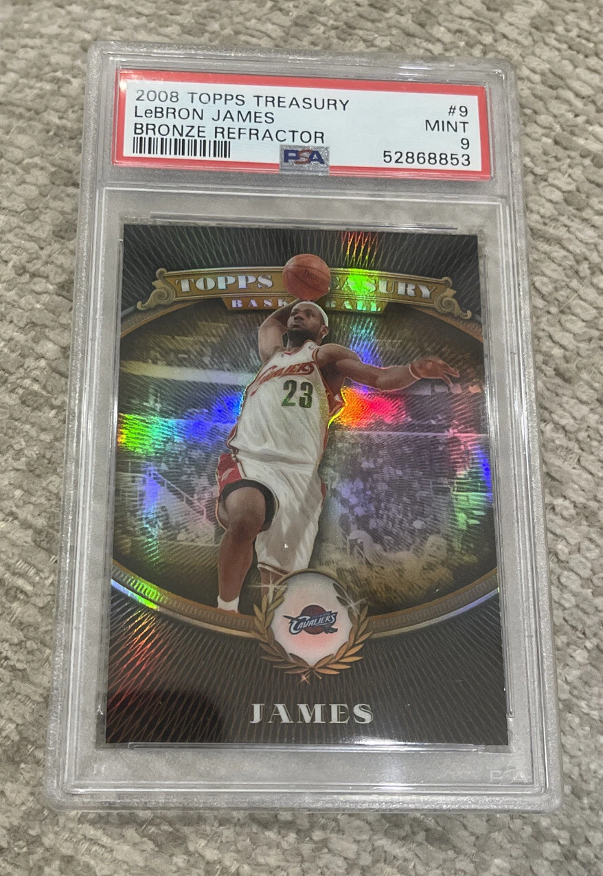 2008 Topps Treasury Bronze Refractor #8 LeBron James Cavaliers /999 PSA 9
