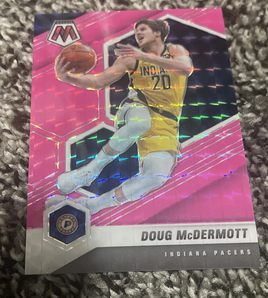 2020-21 NBA Panini Mosaic Pink FLUORESCENT PRIZM – Doug McDermott #/10 card
