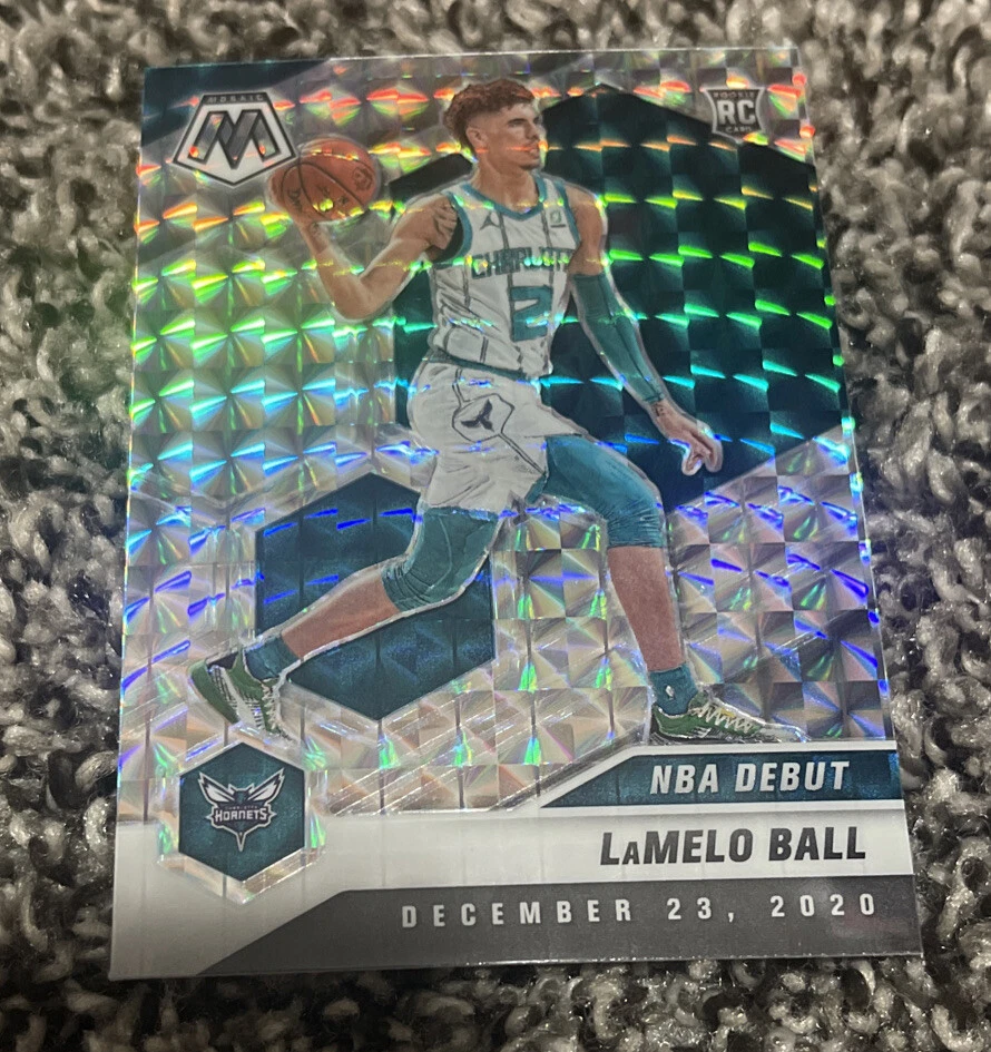 2020-21 Mosaic NBA Debut Silver Mosaic Prizm Lamelo Ball RC #262 Hornets?
