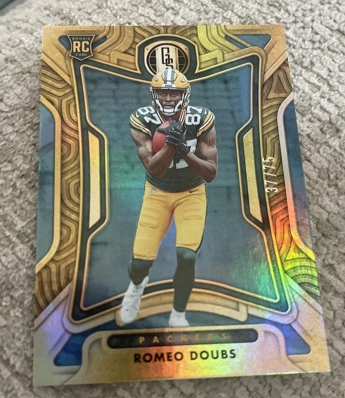 2022 Gold Standard Football Romeo Doubs Rc #134 Platinum Parallel /75 Packers
