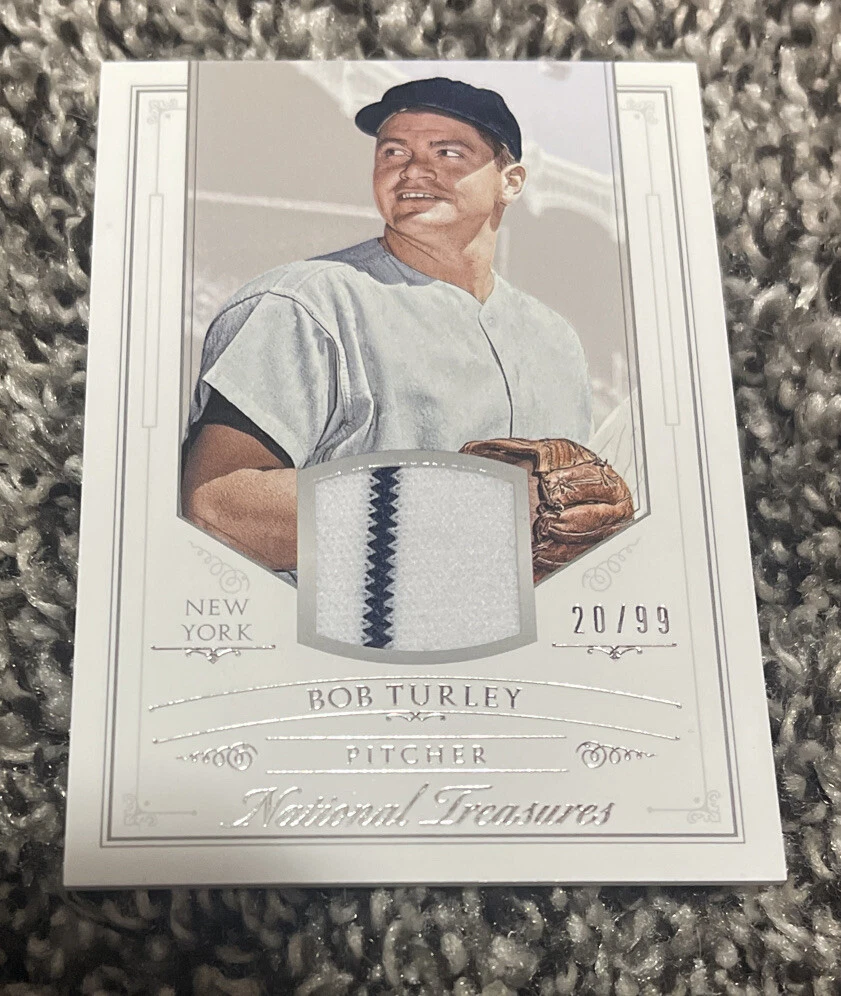 Bob Turley 2015 National Treasures 2 COLOR GAME JERSEY 58/99 Yankees Baseball ?
