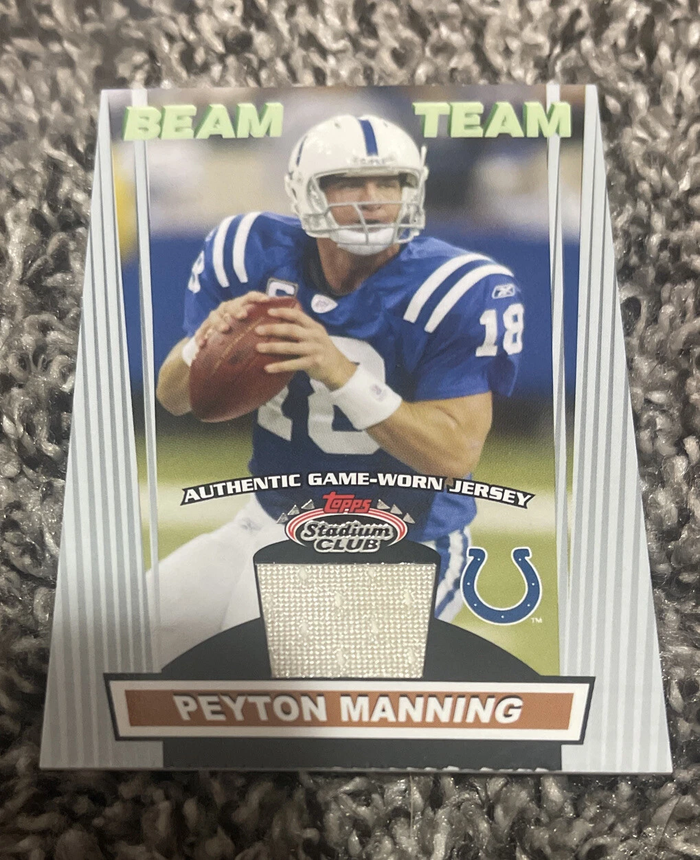 2008 TOPPS STADIUM CLUB PEYTON MANNING BEAM TEAM JERSEY Look At Pictures
