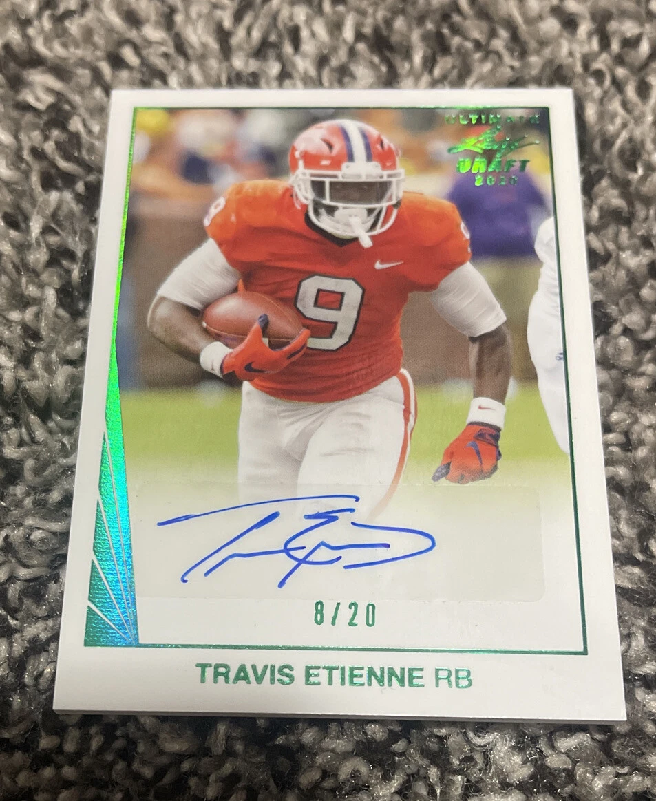 Travis Etienne 2020 Leaf Ultimate Draft #90-TE1 8/20 Rookie Auto
