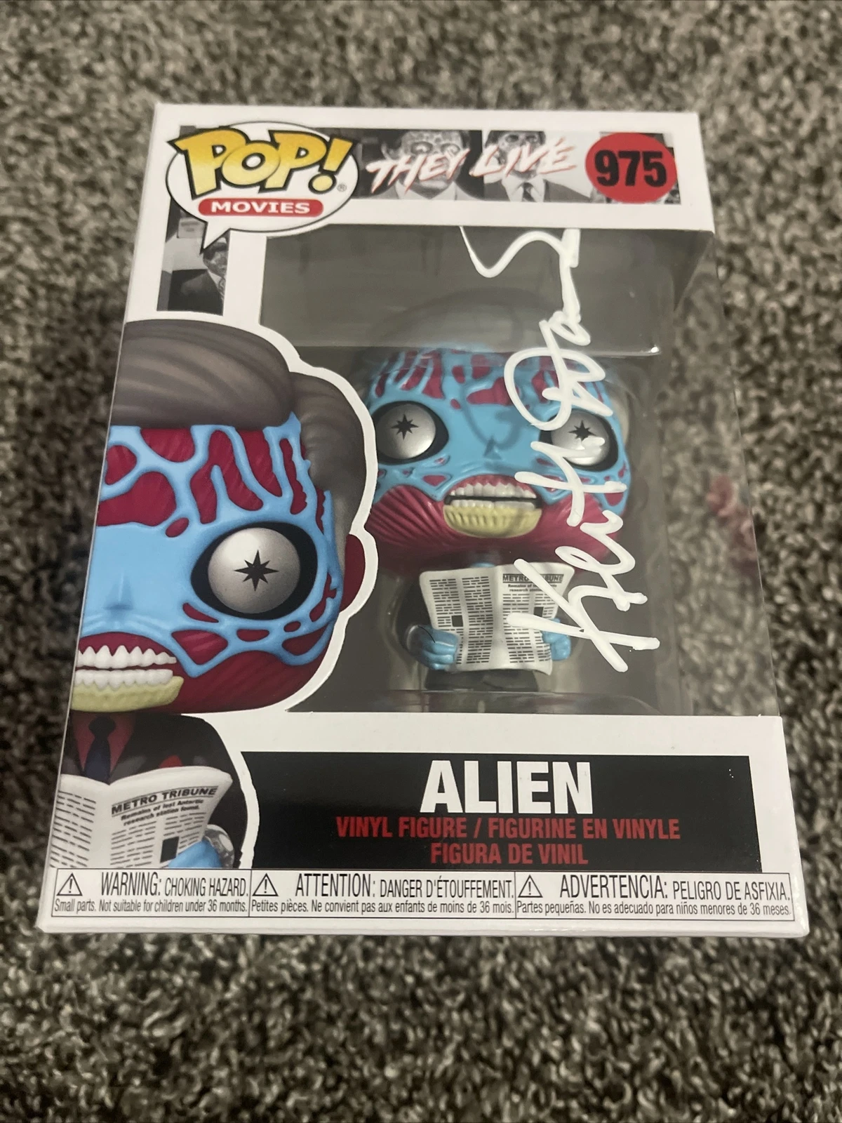 Funko Pop Movies They Live Alien #975 Signed Keith David JSA COA
