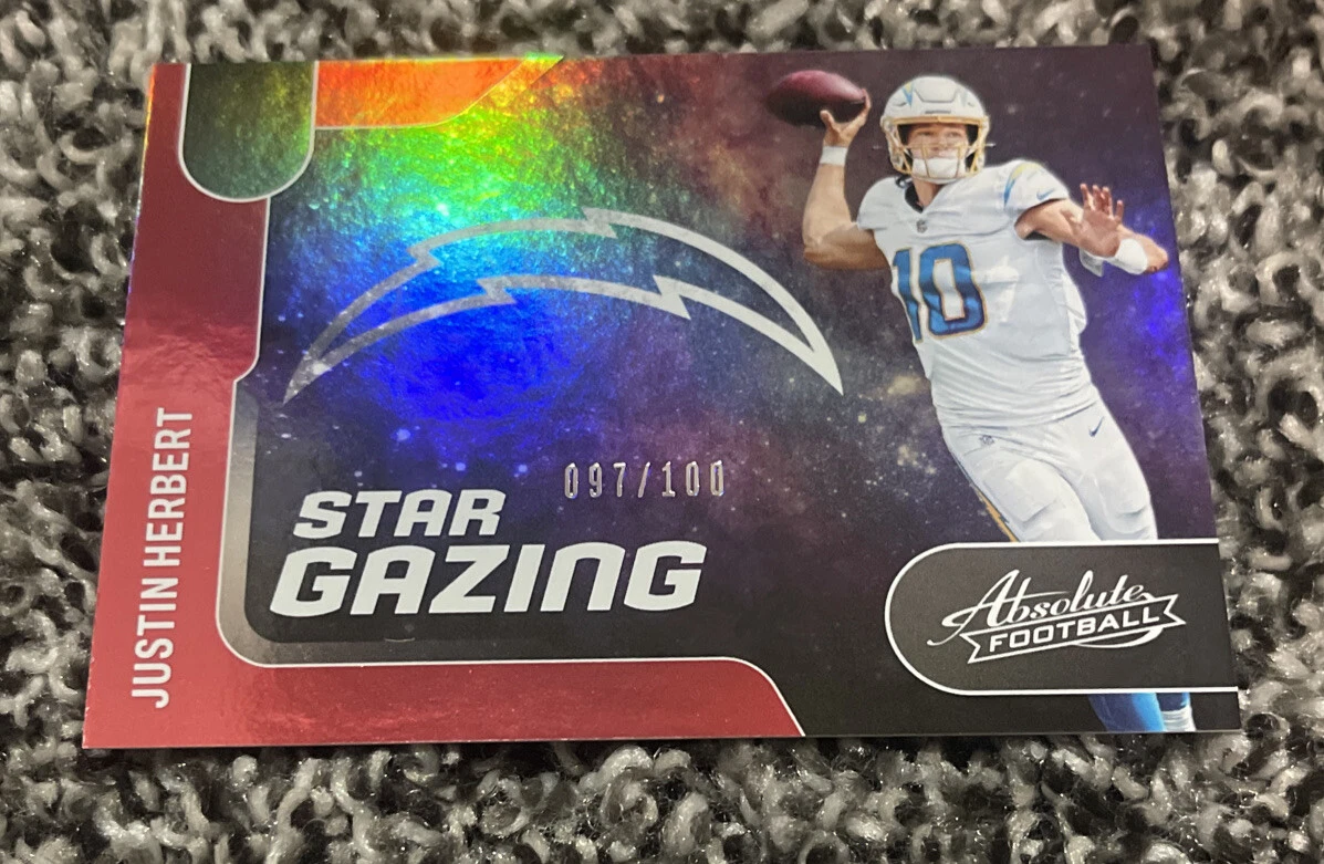 2022 Panini Absolute Justin Herbert Star Gazing SSP /100 SG-3 LA Chargers
