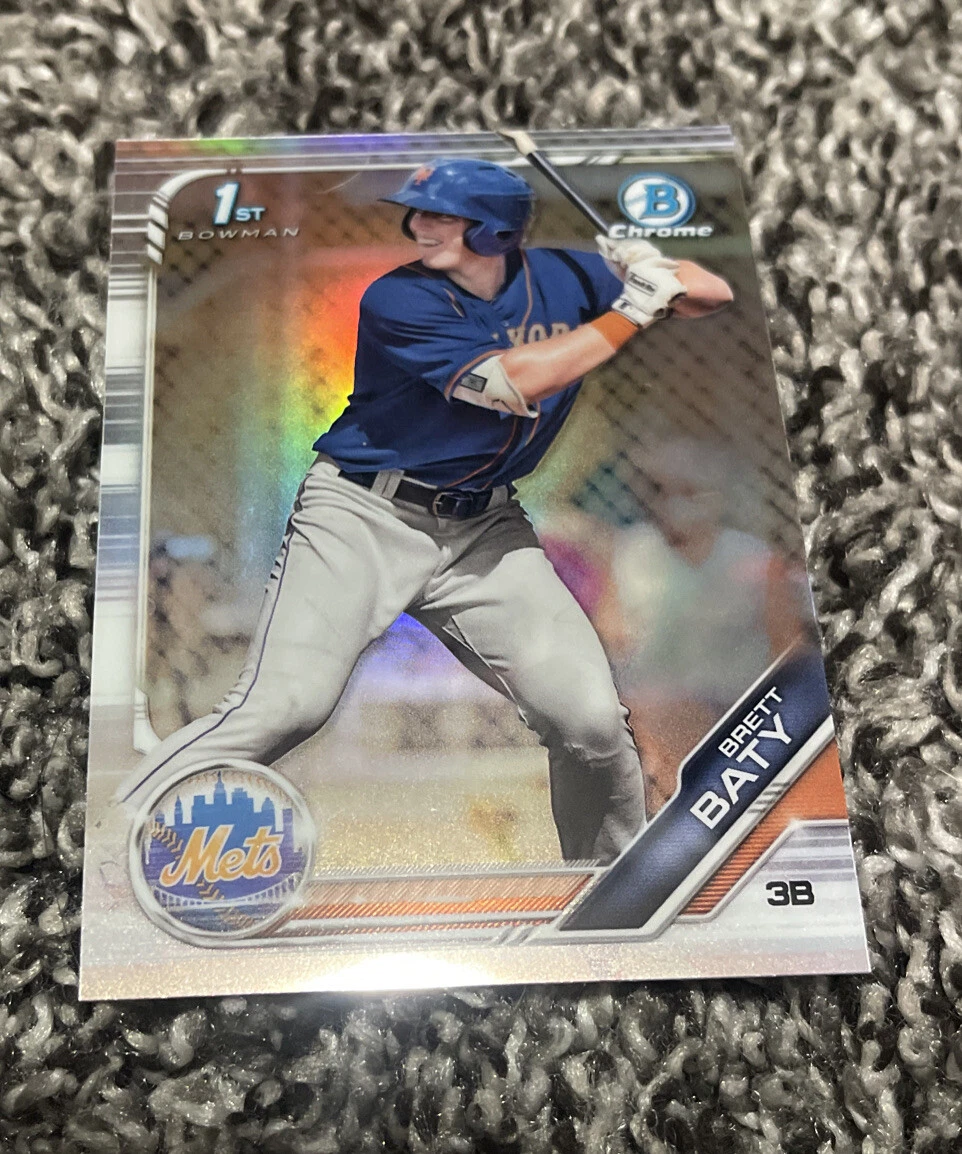 Brett Baty 2019 1st Bowman Chrome Refractor RC Rookie Card Mets Prospect #BDC-39
