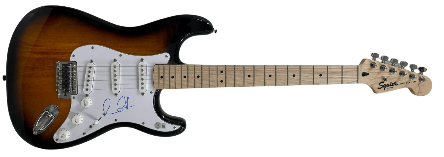 CARLOS SANTANA SIGNED FULL SIZE ELECTRIC GUITAR FENDER AUTOGRAPH BECKETT
