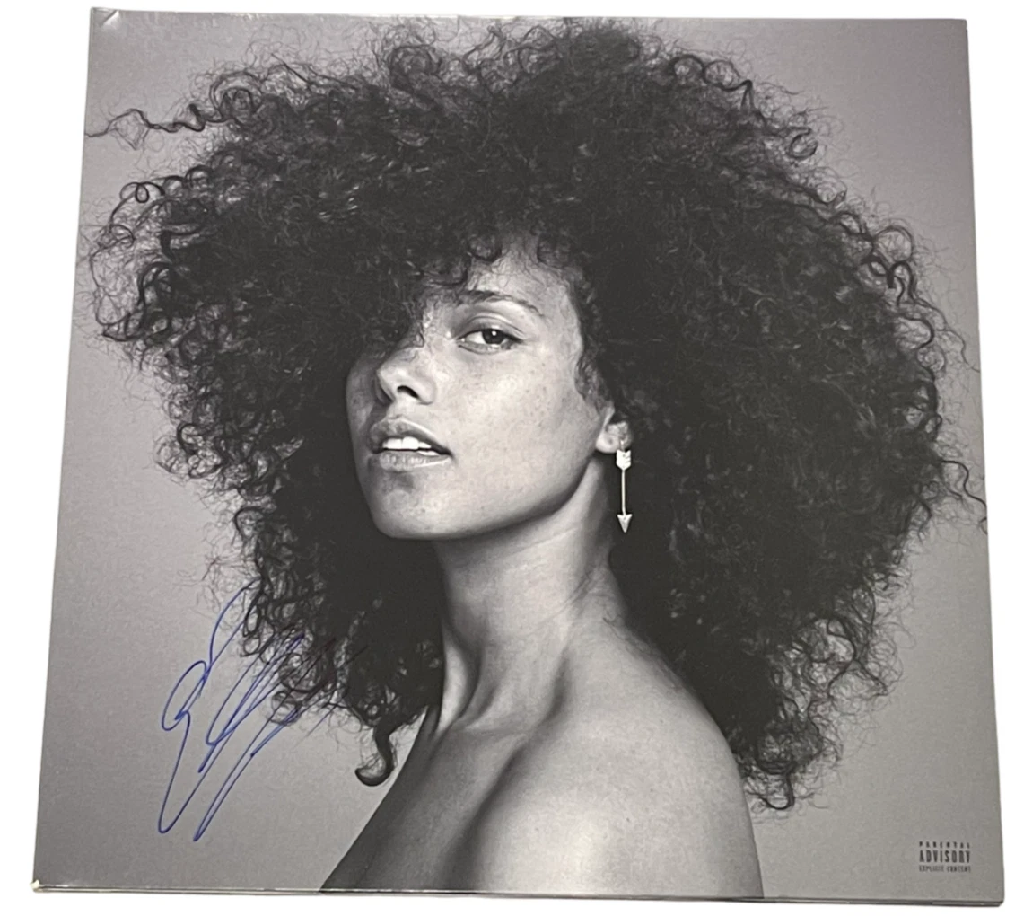 ALICIA KEYS SIGNED HERE ALBUM VINYL AUTHENTIC AUTOGRAPH BECKETT BECKETT
