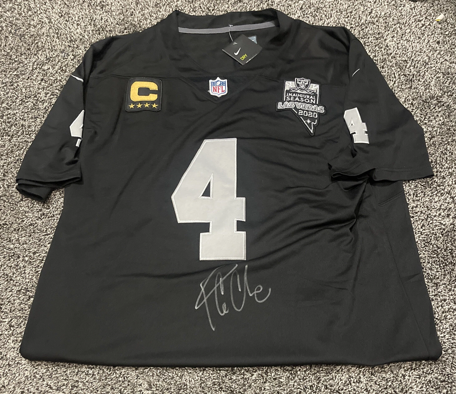 Ice Cube Signed Derek Carr Black Las Vegas Raiders Jersey AUTO BAS Holo Sz XL
