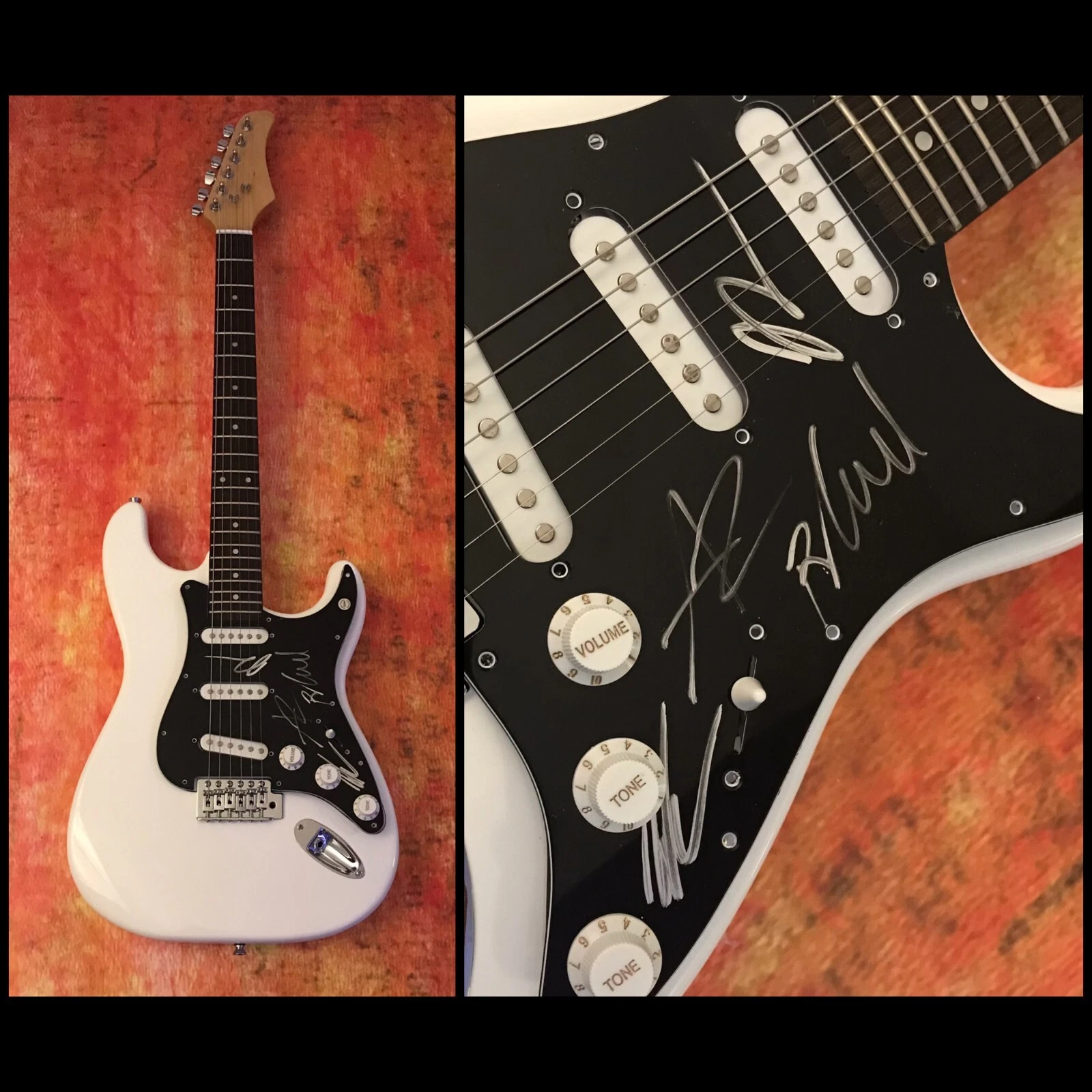 GFA Welcome to the Chaos * FAME ON FIRE * Signed Electric Guitar PROOF COA
