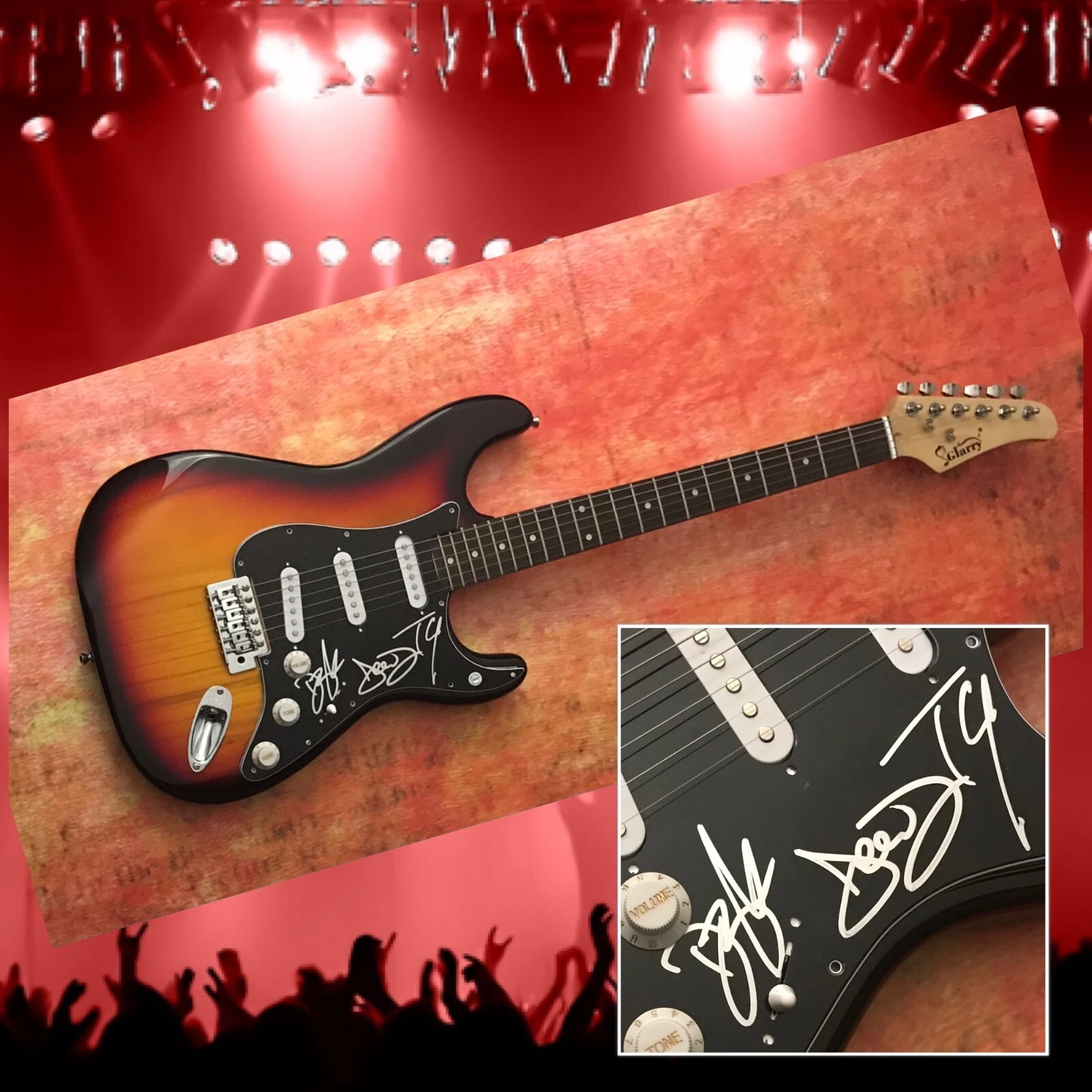 GFA Tyley Connolly x3 Band * THEORY OF A DEADMAN * Signed Electric Guitar COA
