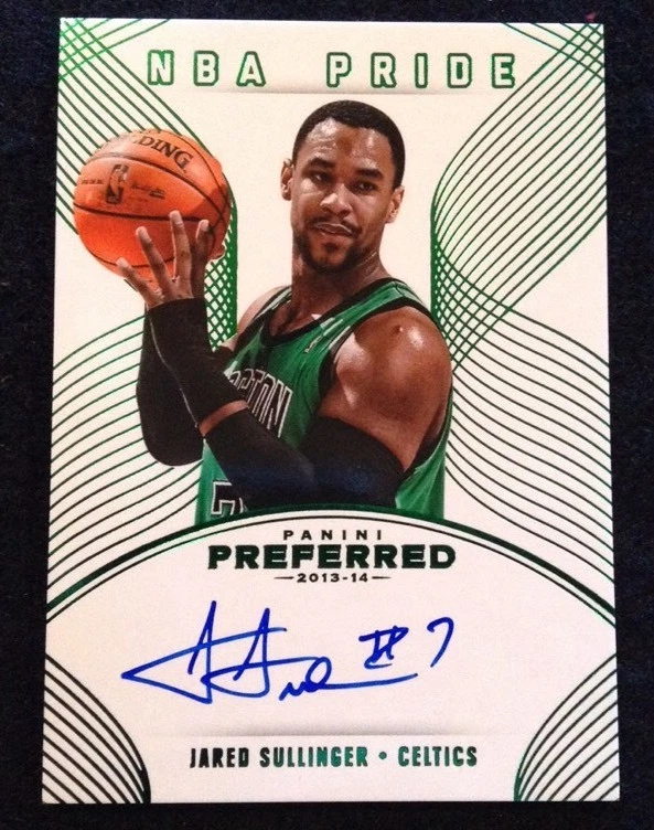 2013-14 Panini Preferred NBA Pride Purple JARED SULLINGER Auto, Jersey 5/5 = 1/1
