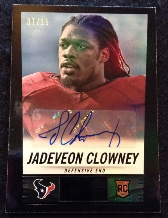 2014 SCORE HOT ROOKIES BLACK REFRACTOR AUTOGRAPH JADEVEON CLOWNEY AUTO RC /15
