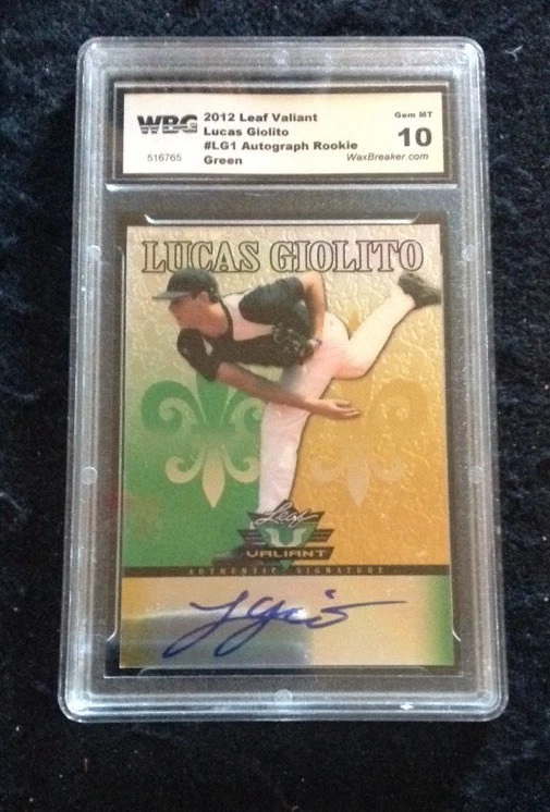 2012 leaf Valiant Draft Autograph Lucas Giolito Hot
